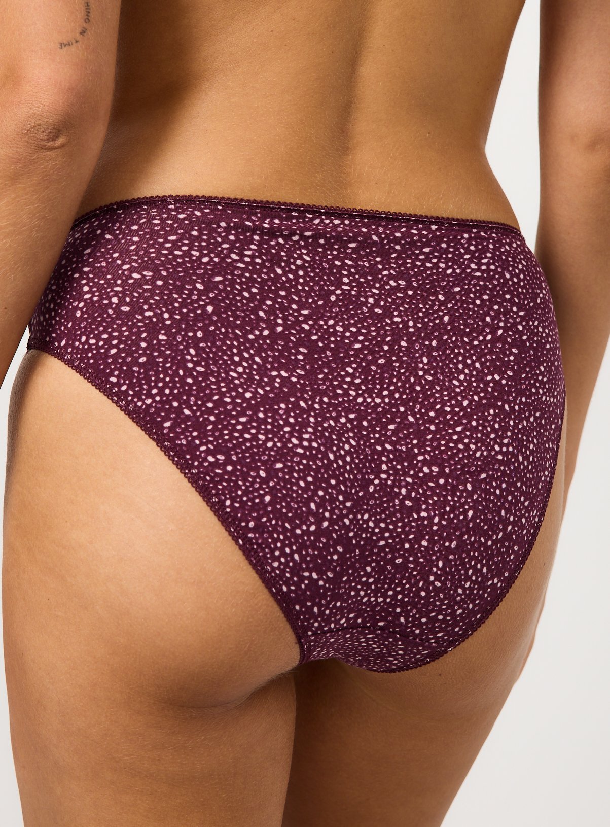 Purple Leopard High Leg Briefs 5 Pack 8 - Image 4 thumbnail